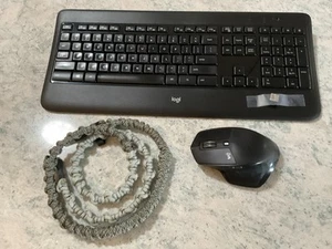 Logitech K800 Wireless LED Backlit Keyboard With MX Master Mouse, Dongle & Cable - Picture 1 of 3