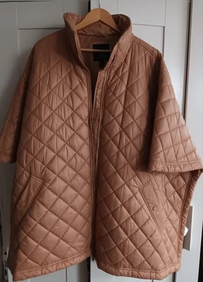River Island Quilted Coat Women Beige L XL New with Tags Oversized Jacket - Image 1 of 4