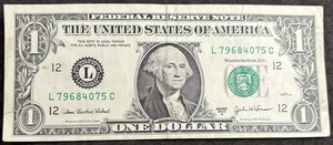 2003 A San Francisco $1 Bill Fancy Ladder 4,5,6,7,8,9,0 Note - Picture 1 of 2