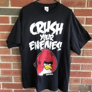 Angry Birds Mens XL Crush Your Enemies Graphic Black Tshirt - Picture 1 of 4