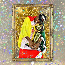 Pascal Siakam Holographic Gold Getter Sketch Card Limited 1/5 Dr. Dunk Signed