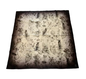 PAUL SMITH Floral Fruit Vegetable Foulard Print Cotton Scarf - Picture 1 of 10