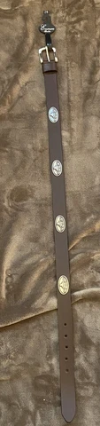 Texas Longhorns genuine leather brown belt size 28 Cover