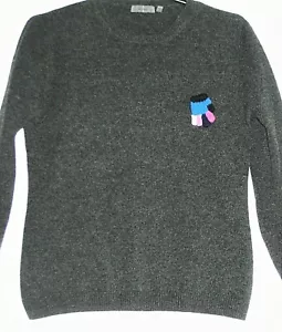 Suéter básico Montego pura lana cálido grafito L/eslve broche tejido extraíble XL - Imagen 1 de 10