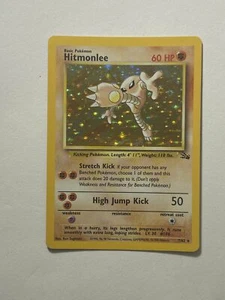 Hitmonlee Fossil Holo near mint condition ENGLISH 7/62 - Picture 1 of 1
