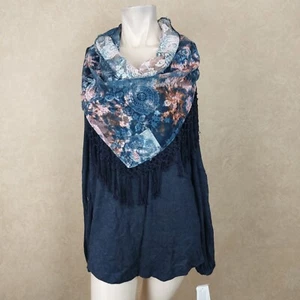 Style & Co Nueva Bufanda Mujer Manga Larga Azul Marino Talla Grande__ Nueva con Etiquetas R3C4 - Imagen 1 de 4