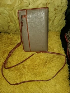 D. H. IMPORTS INC DANIELHUGO ACCESSORIES CROSS BODY HANDBAG TAN/BROWN LONG STRAP - Picture 1 of 6
