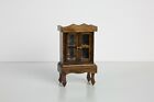 Vintage Dollhouse Wood Cabinet with Mirror Backing - Miniature Furniture