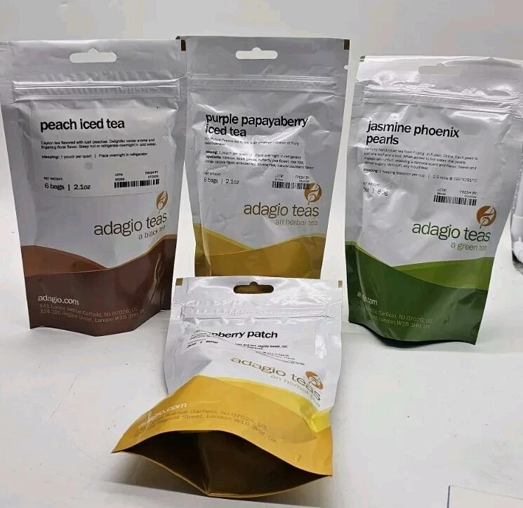 Adagio Teas Raspberry Patch Herbal Jasmine Phoenix Pearls Green Peach  Black tea - Image 1 of 4