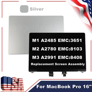 Conjunto de repuesto de pantalla LCD plateado para MacBook Pro A2485 A2780 A2991 - Imagen 1 de 8