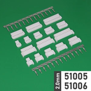 51005/51006 2.0mm Plug+Socket+Crimps 2-12p Connector W2W(Molex MicroBlade Style) - Picture 1 of 1