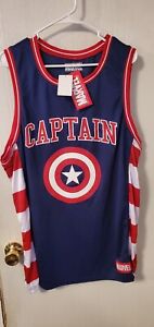 Marvel Captain America Basketball Jersey 2XL