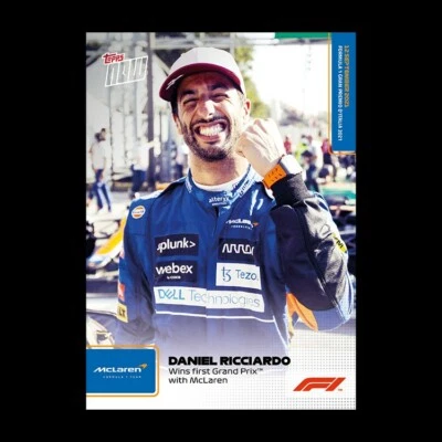 Daniel Ricciardo McLaren 2021 Topps Now Formula 1 F1 Card #51 Victory in Italy - Image 1 of 2