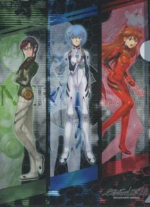Carpeta de archivos transparente Neon Genesis Evangelion EVA película de anime Ayanami Rei Asuka Mari - Imagen 1 de 2
