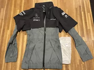 F1 Vodafone McLaren Mercedes Womens Team Waterproof Jacket Black/Grey XS, L, XL - Picture 1 of 2