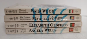 Harlequin Presents Postcards From Europe Series Lot of 4 Vintage Paperbacks - Picture 1 of 13