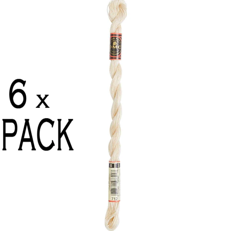 6x DMC Perlgarn Stärke 8, 25 m, 115AR/8-712, VPE - Bild 1 von 1