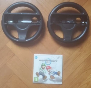 Mario Kart Wii per Nintendo Wii pal + 2 volanti originali Nintendo in omaggio - Imagen 1 de 4