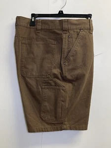 Red Head Carpenter Shorts Mens 40X9 Brown Cotton Canvas Workwear Pockets - Picture 1 of 7