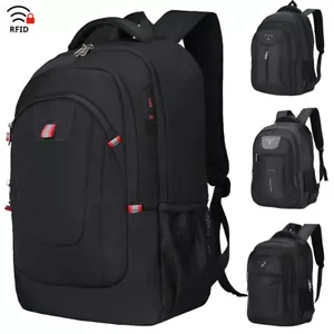 Womens Mens Laptop Backpack Waterproof Travel Rucksack College School Laptop Bag - Picture 1 of 50