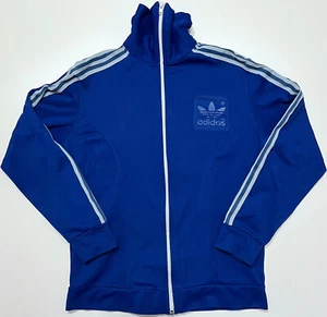 70s Vintage Adidas Hong Kong Jacket Track Top Full Zip Mens Blue Size Medium - Picture 1 of 8