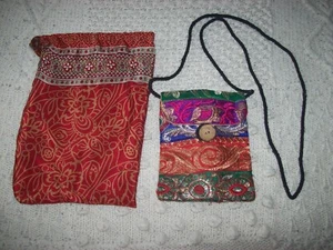 Ladies Cotton Shoulder Bag - Multi-Coloured - Small 6½" x 5½" - Picture 1 of 5