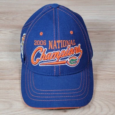 Florida Gators Zephyr Strapback Hat Cap Blue Orange 2006 NCAA National Champions - Image 1 of 4