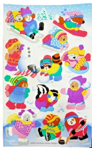 Sandylion VERY RARE CHRISTMAS Scrapbook Maxi Stickers. A 19 Out of Print Design - Picture 1 of 2