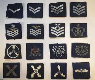 Genuine British Royal Air Force Cadets RAF ATC Rank Slides 1 Pair  NCO/WO  - Image 1 of 4