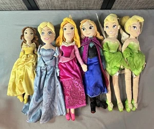 Lot of 6 Disney Store Soft Plush Princess Dolls 20” (SU3) - Picture 1 of 22
