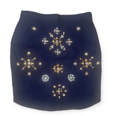 H&M embellished short cotton fleece sequin skirt - Image 1 of 3