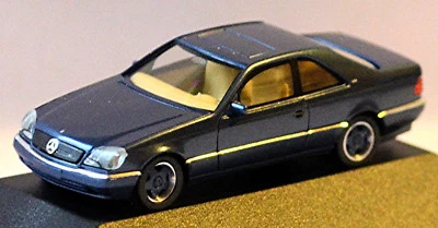 Mercedes Benz CLASSE S 600 Sec W140 Coupè 1992-98 Blu Metallico 1:87 Herpa - Immagine 1 di 4