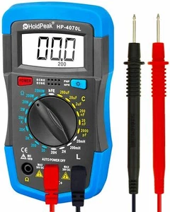 HoldPeak Digital Induktivität LCD Messgerät hFE Test 2000 Stück Kapazität Multimeter - Bild 1 von 6