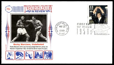 1999 FDC Rocky Marciano Celebrate the Century- PANDA/LRC Cachet - Image 1 of 2