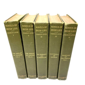 1899 Novels of Irish Life Charles Lever Five Volume Set Phiz Illustrations - Picture 1 of 23