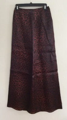 David Meister Vintage Leopard Silk Maxi Skirt Size 2 - Image 1 of 4