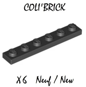 Lego 3666 - 6x Stein Platte / Brick Plate 1x6 - Schwarz / Black - NEU NEW - Bild 1 von 1