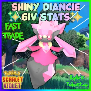 ✨ 6IV SHINY DIANCIE ✨ POKEMON SCARLET AND VIOLET EV'D OR NON-SHINY - Picture 1 of 24