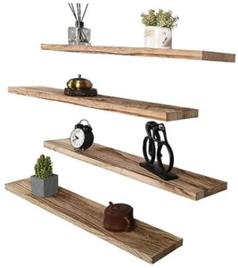 36 Inch Rustic Floating Shelves for Wall Decor Farmhouse 36INCH Light Brown - Picture 1 of 6
