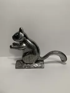 Unique Vintage Cast Aluminum Metal Squirrel Nutcracker, 6" Tall - Picture 1 of 3