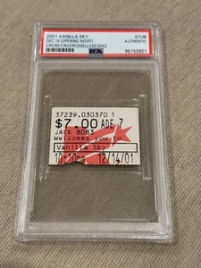 VANILLA SKY OPENING NIGHT MOVIE TICKET PSA TOM CRUZ DIAZ - Bild 1 von 3