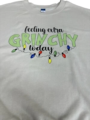 Sudadera corta grande Feeling Extra Grinchy Today Grinch azul marino antiguo Foto 1 de 4