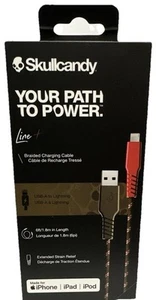 Skullcandy USB do A ** Pleciony kabel ładujący o długości 6' **iPad ~ iPhone ~ iPod - Zdjęcie 1 z 4