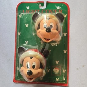 Vintage Disney Mickey Mouse Christmas Light Covers  Set of 2 NIP Kurt Adler - Picture 1 of 6