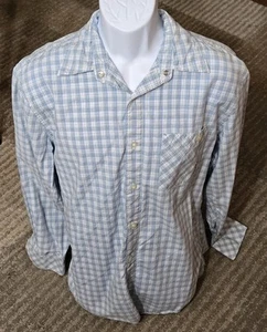 Vintage Kirra Shirt Mens Large Blue Plaid Button Down 100% Cotton Y2K Surf Skate - Picture 1 of 13