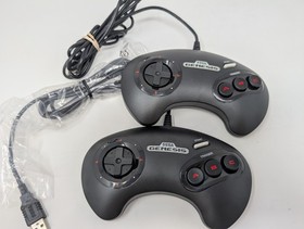 Sega Genesis Classic Mini USB Wired Controller Model MK-16500 OEM- Lot of 2