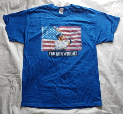Captain David Wright New York Mets American Flag SGA T-Shirt - Size XL - Image 1 of 4