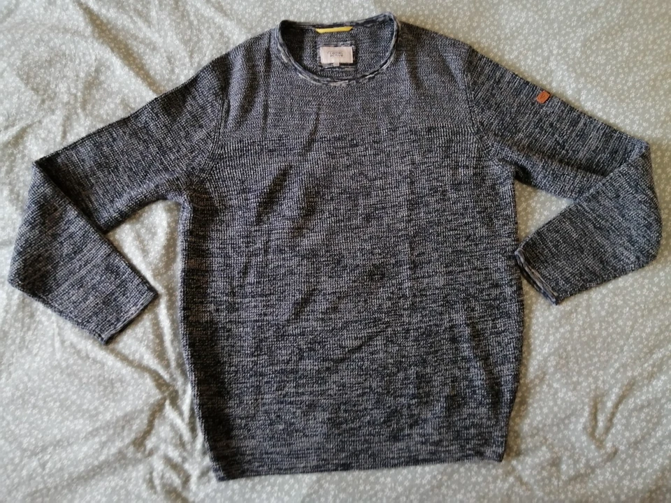 Camel Active Herren Pullover, Gr. XXL, Grau/Blau, Baumwolle, Acryl - Bild 1 von 4