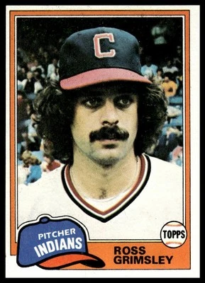 1981 Topps #170 Ross Grimsley Cleveland Indians - Image 1 of 2