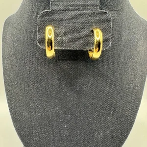 Vintage Monet Creolen goldfarben Clip On - Bild 1 von 7